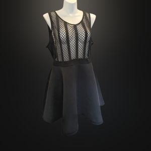 Fashion to Figure mesh and scuba black dress